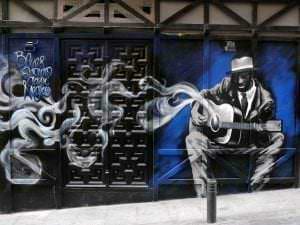Graffiti locales comerciales - Mural para Bar de Madrid