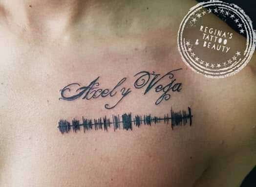 Tatuaje sonoros con frase
