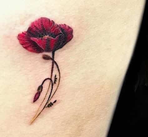Tatuaje Poppy flower
