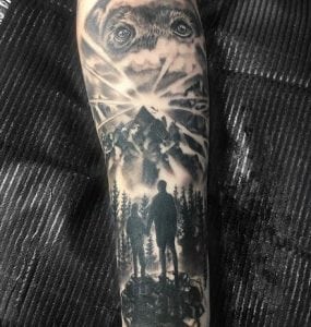 Tatuajes en el brazo - Tatuaje landscape realista