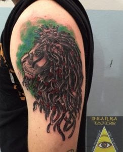 Tatuajes de leones - Tatuaje león rasta