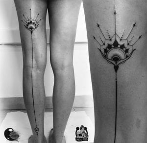 Tatuajes línea fina - Tatuaje Linea con mándala