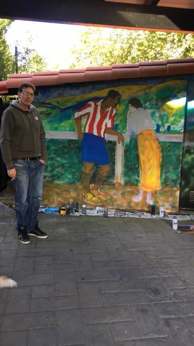 Grafiti fútbol  Arrieta  Avelina y Pichichi