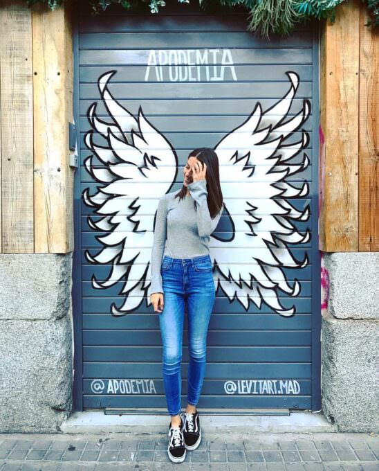 Mural Alas de ángel para tienda Apodemia