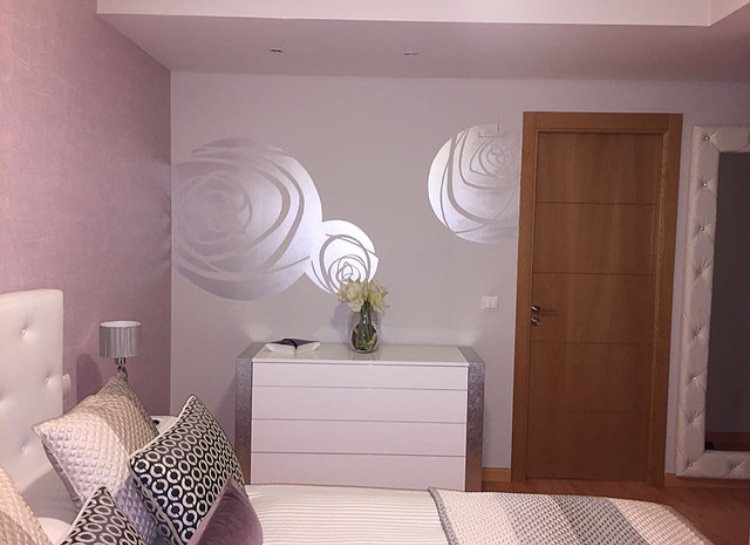Pintura Mural Decorativa para habitación de Hotel