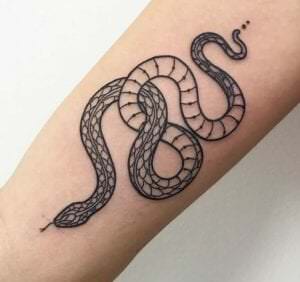 Tatuajes de Animales - Tatuaje de serpiente en el brazo