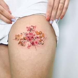 Tatuajes de flores - Tatuaje floral