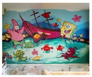 Graffiti comercial en Pamplona - Mural para habitación infantil