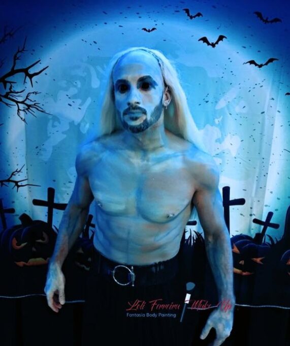 Maquillaje hombre de hielo