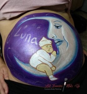 Belly painting o Vientre Pintado - Belly painting Málaga Luna