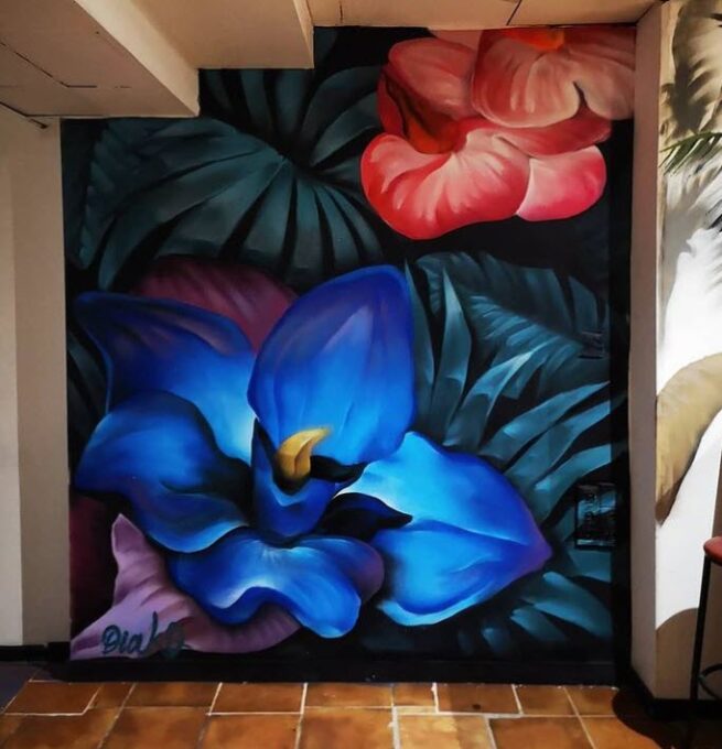 Mural decorativo: Flores tropicales