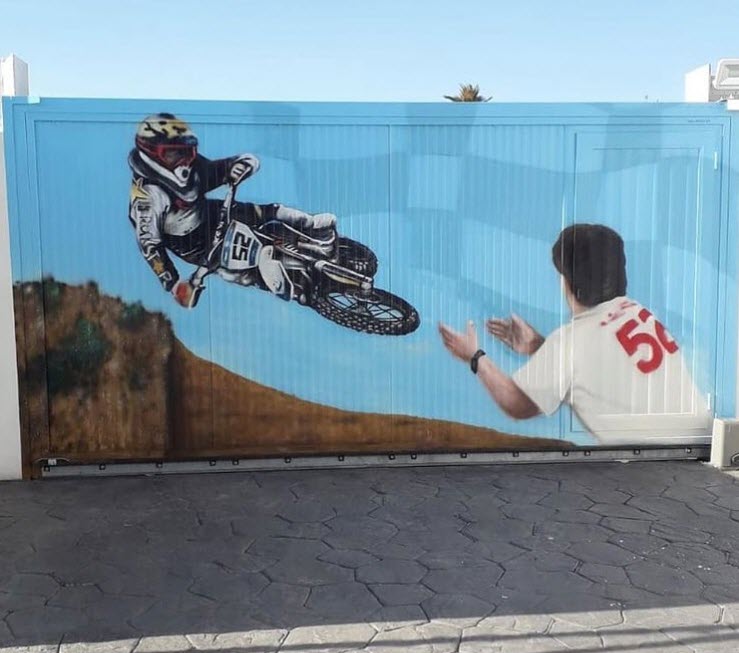 Graffiti temática motocross