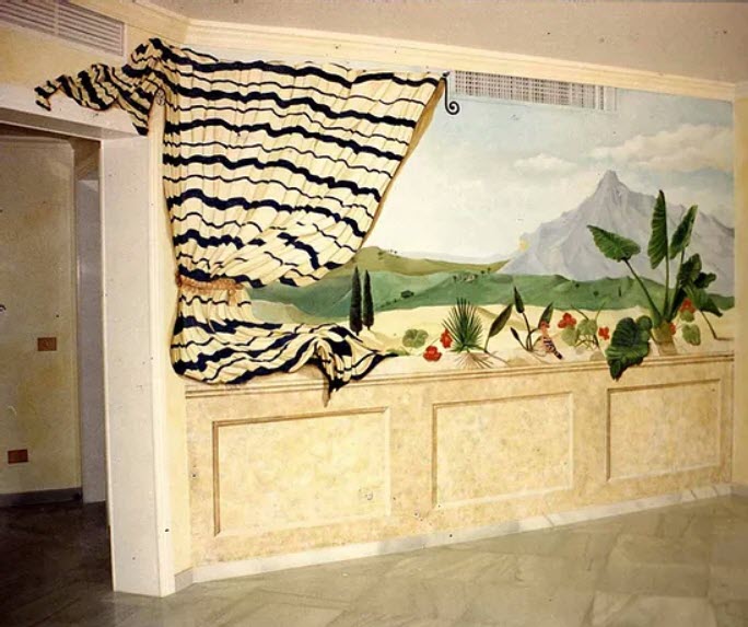 Mural con paisaje