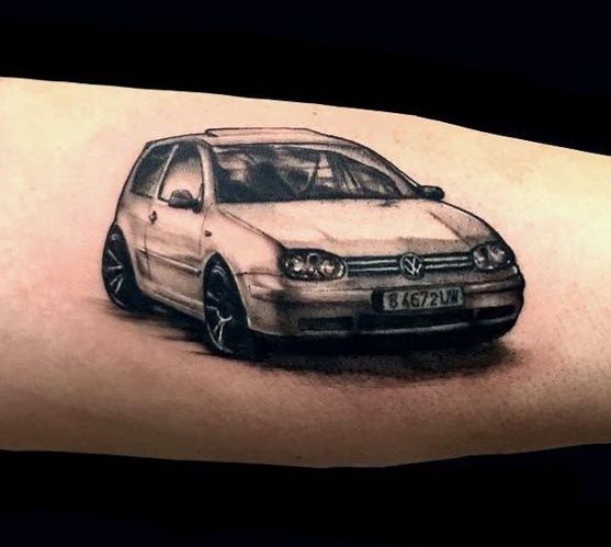 Tatuaje coche: Volkswagen golf