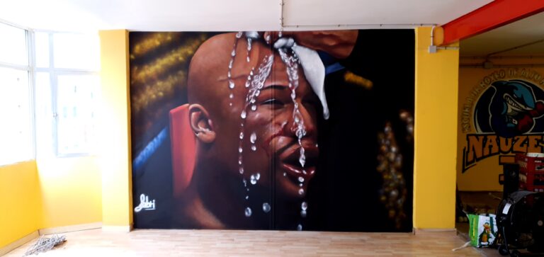 Graffiti realista Boxeo