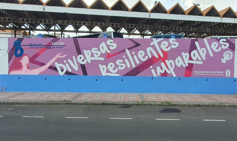 Mural por el día de Mujer Trabajadora 8 de marzo