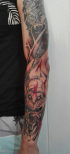 Tattoo Trash polka - Trash Polka Tatuaje en el brazo