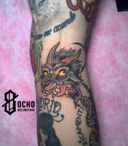Tatuajes de Animales - Tatuaje en el brazo de una terrocaricatura de una cabra :)