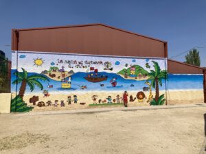Graffitis en persianas - Playa Infantil.