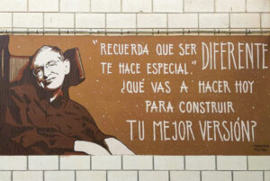 Graffiti mural - Retrato de Stephen Hawking