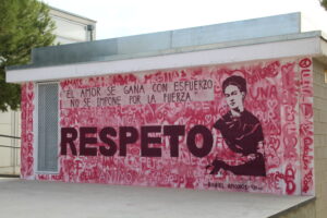 Graffiti profesional - Mural participativo con alumnos: RESPETO