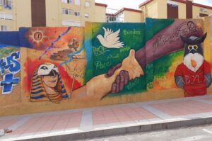 Graffitis - Mural instituto Abyla