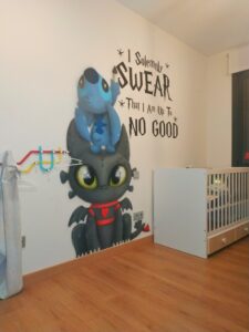 Graffiti dibujos animados - Habitación infantil